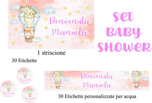 Set baby shower etichette - set,